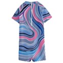 Fluid Abstract Art Kids  Boyleg Half Suit Swimwear View2