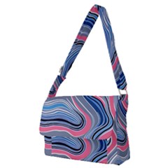 Fluid Abstract Art Full Print Messenger Bag (m) by GardenOfOphir