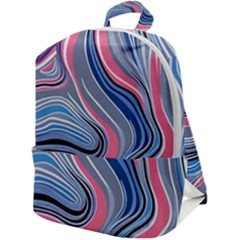 Fluid Abstract Art Zip Up Backpack by GardenOfOphir