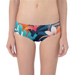 Tropical Flowers Floral Floral Pattern Patterns Classic Bikini Bottoms by Pakemis