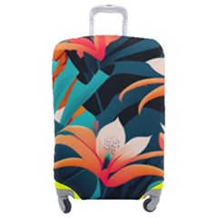 Tropical Flowers Floral Floral Pattern Patterns Luggage Cover (medium) by Pakemis