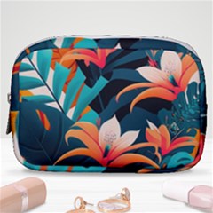 Tropical Flowers Floral Floral Pattern Patterns Make Up Pouch (small) by Pakemis