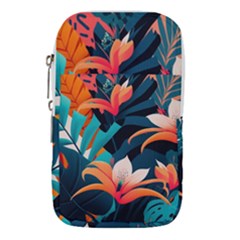 Tropical Flowers Floral Floral Pattern Patterns Waist Pouch (small) by Pakemis