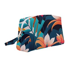 Tropical Flowers Floral Floral Pattern Patterns Wristlet Pouch Bag (medium) by Pakemis