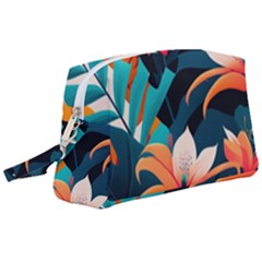 Tropical Flowers Floral Floral Pattern Patterns Wristlet Pouch Bag (large) by Pakemis