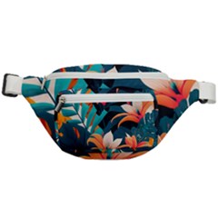 Tropical Flowers Floral Floral Pattern Patterns Fanny Pack by Pakemis