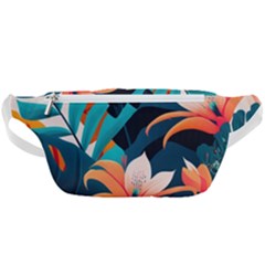 Tropical Flowers Floral Floral Pattern Patterns Waist Bag  by Pakemis