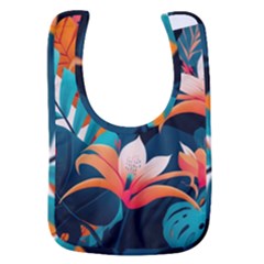 Tropical Flowers Floral Floral Pattern Patterns Baby Bib