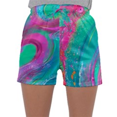 Fluid Art Background Sleepwear Shorts by GardenOfOphir