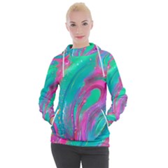 Fluid Art Background Women s Hooded Pullover by GardenOfOphir