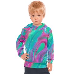 Fluid Art Background Kids  Hooded Pullover by GardenOfOphir