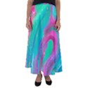 Fluid Art Background Flared Maxi Skirt View1