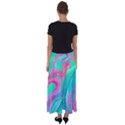 Fluid Art Background Flared Maxi Skirt View2