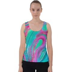 Fluid Art Background Velvet Tank Top by GardenOfOphir