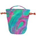 Fluid Art Background Drawstring Bucket Bag View1