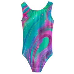 Fluid Art Background Kids  Cut-out Back One Piece Swimsuit by GardenOfOphir