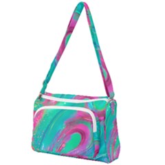 Fluid Art Background Front Pocket Crossbody Bag by GardenOfOphir