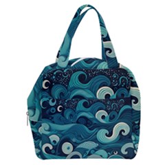 Waves Ocean Sea Abstract Whimsical Abstract Art Boxy Hand Bag by Pakemis