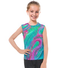 Fluid Art Background Kids  Mesh Tank Top by GardenOfOphir