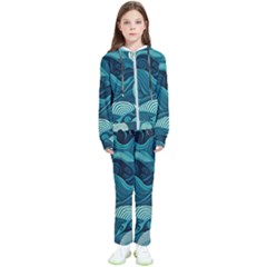 Waves Ocean Sea Abstract Whimsical Abstract Art Kids  Tracksuit by Pakemis