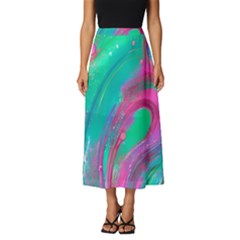 Fluid Art Background Classic Midi Chiffon Skirt