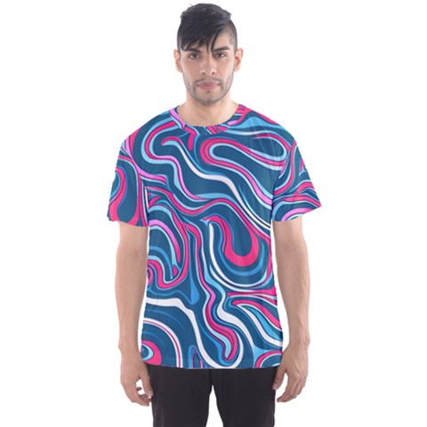 Liquid Art Pattern Men s Sport Mesh Tee by GardenOfOphir