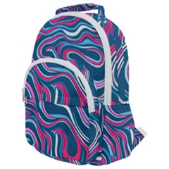 Liquid Art Pattern Rounded Multi Pocket Backpack by GardenOfOphir