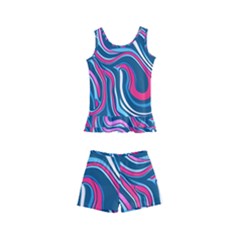 Liquid Art Pattern Kids  Boyleg Swimsuit by GardenOfOphir