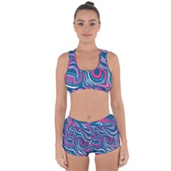 Liquid Art Pattern Racerback Boyleg Bikini Set by GardenOfOphir