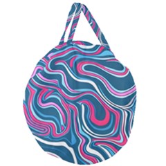 Liquid Art Pattern Giant Round Zipper Tote by GardenOfOphir