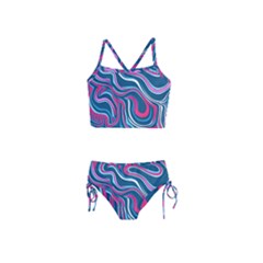 Liquid Art Pattern Girls  Tankini Swimsuit by GardenOfOphir