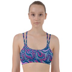 Liquid Art Pattern Line Them Up Sports Bra by GardenOfOphir