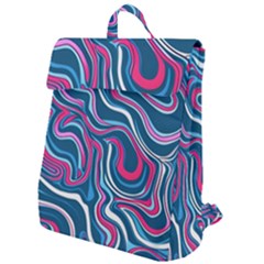 Liquid Art Pattern Flap Top Backpack by GardenOfOphir