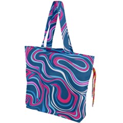 Liquid Art Pattern Drawstring Tote Bag by GardenOfOphir