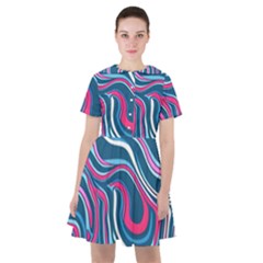 Liquid Art Pattern Sailor Dress by GardenOfOphir