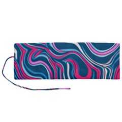 Liquid Art Pattern Roll Up Canvas Pencil Holder (m) by GardenOfOphir