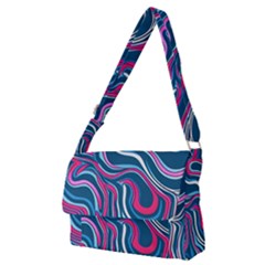 Liquid Art Pattern Full Print Messenger Bag (m) by GardenOfOphir