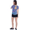 Liquid Art Pattern Back Circle Cutout Sports Tee View2