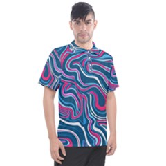 Liquid Art Pattern Men s Polo Tee by GardenOfOphir