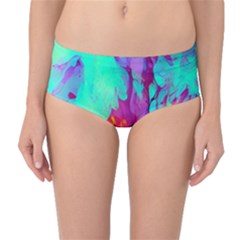 Fluid Background Mid-waist Bikini Bottoms by GardenOfOphir