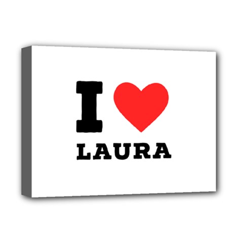 I Love Laura Deluxe Canvas 16  X 12  (stretched)  by ilovewhateva