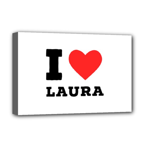 I Love Laura Deluxe Canvas 18  X 12  (stretched) by ilovewhateva