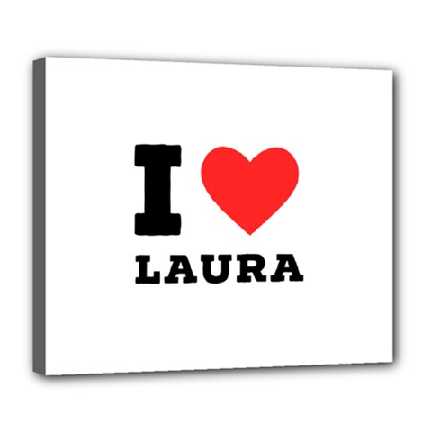 I Love Laura Deluxe Canvas 24  X 20  (stretched) by ilovewhateva