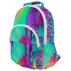 Fluid Background Rounded Multi Pocket Backpack by GardenOfOphir