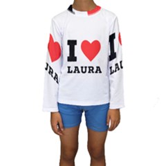 I Love Laura Kids  Long Sleeve Swimwear by ilovewhateva