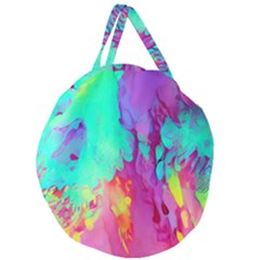 Fluid Background Giant Round Zipper Tote by GardenOfOphir