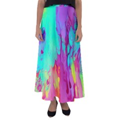 Fluid Background Flared Maxi Skirt by GardenOfOphir