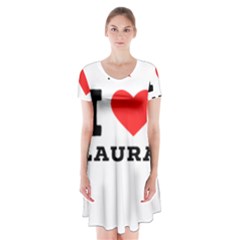 I Love Laura Short Sleeve V-neck Flare Dress by ilovewhateva