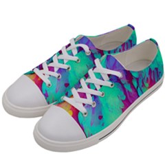 Fluid Background Women s Low Top Canvas Sneakers by GardenOfOphir