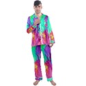 Fluid Background Men s Long Sleeve Satin Pajamas Set View1